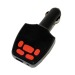 Автомобильный FM-трансмиттер №033 Micro SD+USB+пульт черно-красный#63988