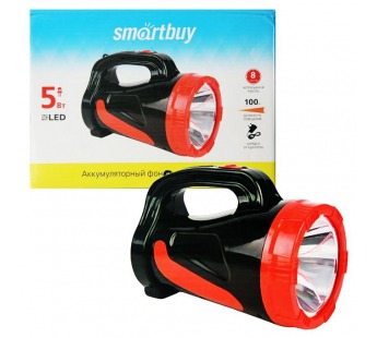 Фонарь SMARTBUY SBF-355-K, черный, аккумуляторный, 5W#71624