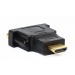 Адаптер SMART BUY HDMI M - DVI 25 F, чёрный. Адаптер для подключения монитора с DVI разъемом к видеокарте, имеющей HDMI разъем. Разъемы переходника: HDMI M, DVI 25 F. (1/500)#71850