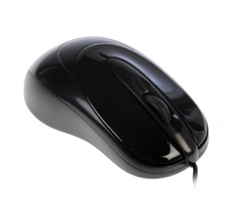 Мышь оптическая OXION OMS002BK, чёрная, USB. Разрешение: 1000 dpi. Кнопок: 2 + колесо-кнопка.#80190