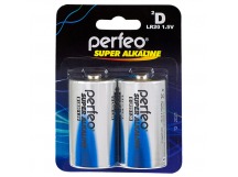Батарейка LR20 PERFEO Super Alkaline BL 2/20