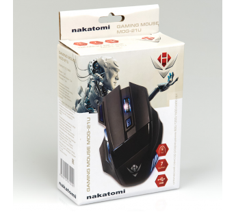 Мышь оптическая Nakatomi MOG-21U Gaming mouse  игровая USB, черная#89570