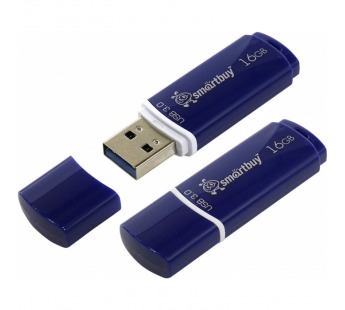 Флеш-накопитель USB 3.0 16Gb Smart Buy Crown (blue)#92024