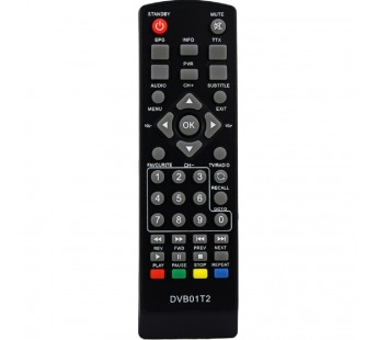 Пульт ДУ для ресивера Hyunday QF-6222 DVB01T2,Airtone DB-2206 Home BY-628,Telefunken, Сигнал DVB-T2#110729