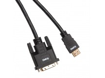 Кабель Dialog HDMI - DVI - HC-A1750 (CV-0550 black) длина 5.0 м, в пакете