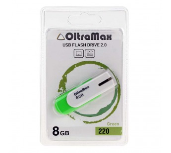USB 8GB OltraMax 220 зелёный#110637
