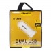 Адаптер Автомобильный USB Awei C-300 5В, 2.4A, 2USB (white)#111535