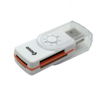 Картридер Oxion OCR013WH, белый, USB 2.0 (SD/MMC/MicroSD/M2/MS pro/MiniSD)#113418