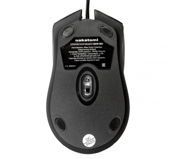 Мышь оптическая Nakatomi MON-06U, USB, черная#121051