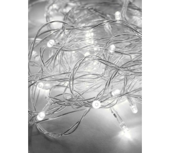 Светодиодная гирлянда КОСМОС, 100 светодиодов, белая, 10,8 м#127372