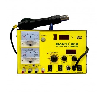 Паяльная станция BAKU BK-909 (фен+паяльник+источник питания)#128301