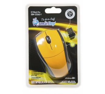 Мышь беспроводная Smart Buy SBM-325AG-Y,USB, yellow#130075