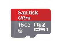 Карта памяти MicroSD 16 Gb SanDisk (Class 10 Ultra Android UHS-1 80MB/s)