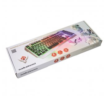 Клавиатура Nakatomi KG-35U SILVER игровая с подсветкой, корпус металл, USB, серебро#139224