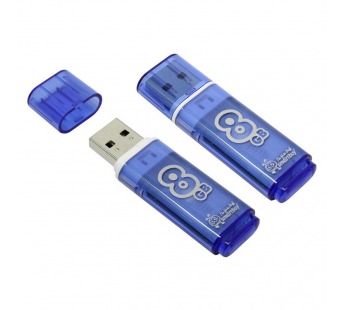 Флеш-накопитель USB 8Gb Smart Buy Glossy series blue#693966