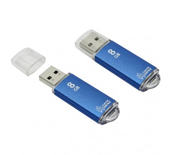 Флеш-накопитель USB 8Gb Smart Buy V-Cut (blue)#2106649