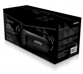 Портативная акустика Smartbuy TUBER MKII, черная, Bluetooth, MP3-плеер, FM-радио (1/18)#139164