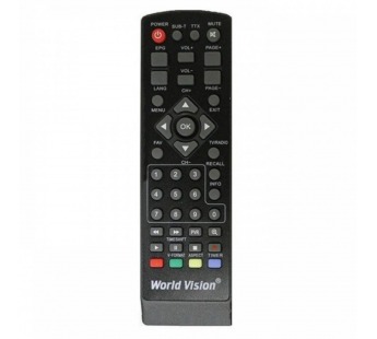 Пульт ДУ для ресивера Word Vision T34 DVB-T2 (подходит к Эфир HD 500 до 2017г.)#2088999