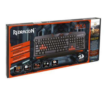 Клавиатура REDRAGON Xenica, черный, проводная, USB#142445