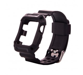 Ремешок для часов - TPU ремешок +  Case для Apple Watch 38 мм (black)#143167