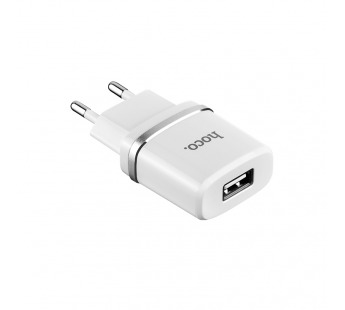 Адаптер сетевой Hoco C11 1A, USB  (white)#1512196