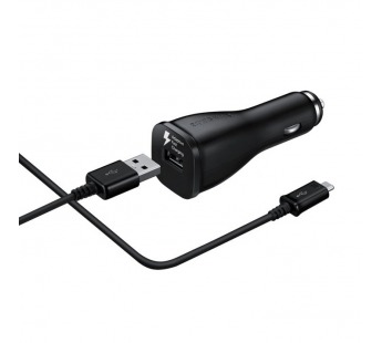 Адаптер автомобильный SAMSUNG ORIGINAL (micro-USB 2A Black)#443147
