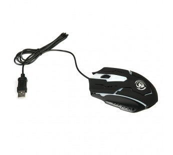 Мышь оптическая Dialog MGK-05U Gan-Kata - игровая, 4 кнопки + ролик , 7-ми цветная подсветка, USB, черная#147660