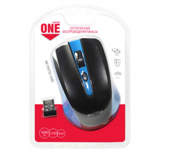 Мышь беспроводная Smart Buy ONE 352, синяя/черная#1859153