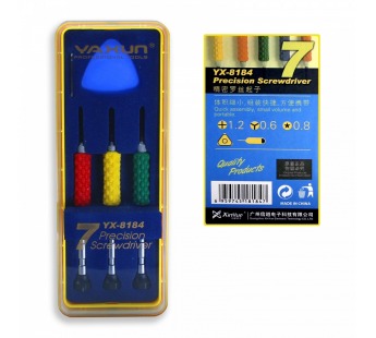 Набор отверток YAXUN YX-8184 для iPhone 7 (+1.2 / Y0.6 / *0.8) (5 в 1)#2090611