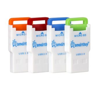 Картридер Smartbuy 707, USB 2.0 - MicroSD, оранжевый (SBR-707-O)#2141961