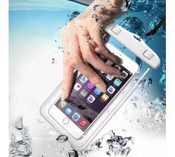 Чехол водонепроницаемый для смартфона 5.5" (белый)#152429
