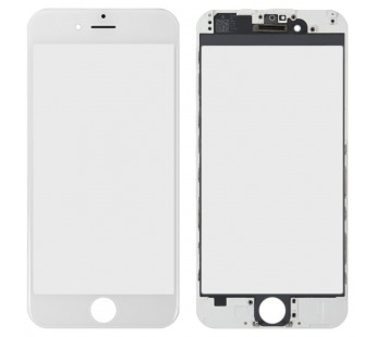 Модульное стекло iPhone 6 в сборе с рамкой, OCA Белое#152882