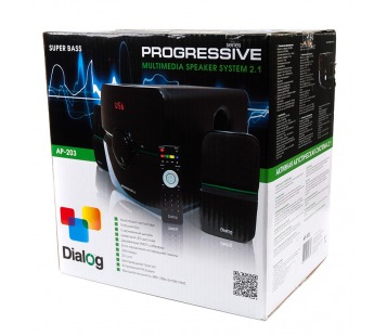Колонки Dialog Progressive AP-203 BLACK 2.1 (USB/SD)#153952