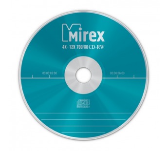 Диск CD-RW MIREX  4-12x СВ/10#154332