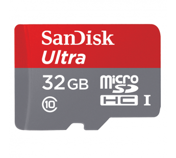 Карта памяти MicroSD 32GB SanDisk Class 10 Ultra UHS-I (80 Mb/s) без адаптера#159384