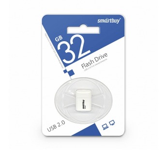 Флеш-накопитель USB 32GB Smart Buy Lara белый#159374