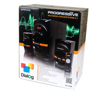 Колонки Dialog Progressive AP-210B BLACK 2.1 (USB/SD)#158110