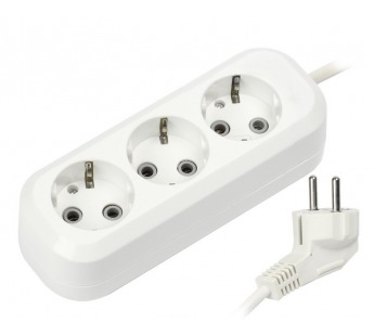 Удлинитель Smartbuy 3 гнезда 5 метров 16А/3,5кВт с заземлением ПВС 3х1,0 (SBE-16-3-05-Z) (1/40)#158134
