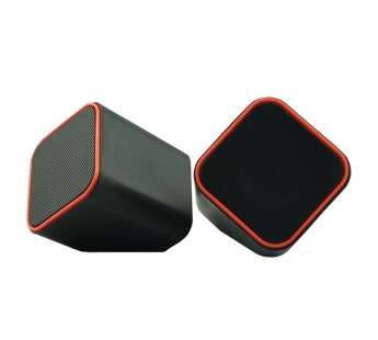 Колонки SmartBuy, 2.0, Cute, чёрные/оранжевые, USB#999804