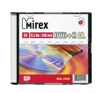 Диск DVD+R MIREX Dual Layer 8.5 GB 8x SL#160803