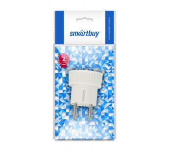 Адаптер переходник без заземления белый 6А 250В (SBE-06-S05-w)#164755