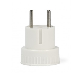 Адаптер переходник без заземления белый 6А 250В (SBE-06-S05-w)#164753
