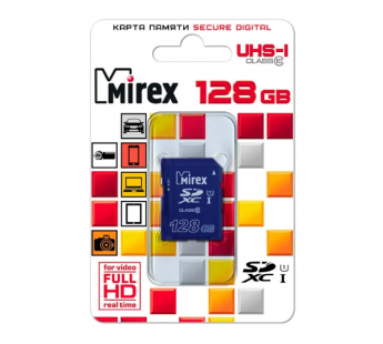 Карта памяти SDXC 128GB Mirex Class 10 UHS-I#165091