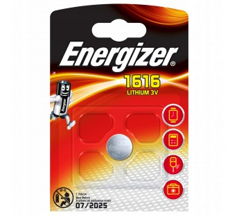 Элемент питания ENERGIZER CR 1616 Lithium (1бл) (10/100)#165615