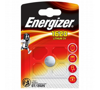 Батарейка ENERGIZER CR1620  Lithium (1бл) (10/100)#165616