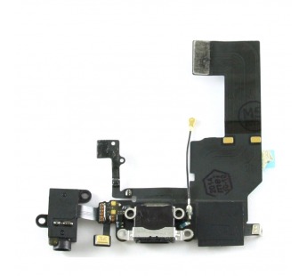 Шлейф для iPhone 5C на системный разъем/разъем гарнитуры/микрофон Черный#1760995
