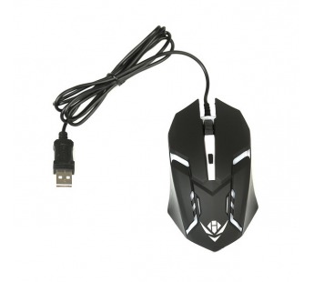 Мышь оптическая Nakatomi MOG-03U Gaming mouse  - игровая, 4 кнопки + ролик, 7-ми цветная подсветка, USB, черная#167454