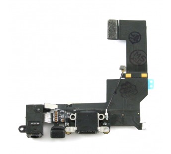 Шлейф для iPhone 5S на системный разъем/разъем гарнитуры/микрофон Черный#1761033