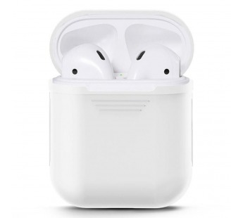 Чехол - силиконовый для кейса Apple AirPods (white)#169765