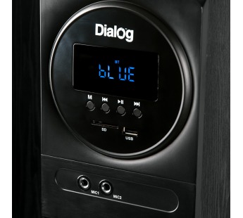 Колонки Dialog Progressive AP-2300 BLACK - 2.0, (80W/RMS/BT/FM/USB/SD/пульт ДУ)#169684